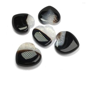 Charms de pedra natural Agates And Pingled Heart Shape requintado pingentes para jóias que produzem colares de bricolage Acessórios Tamanho 35x35mm