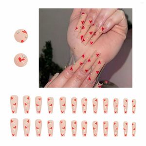 False Nails European And American Long Nail Pieces Wear Enhancement Finished Products Love Diamond Type Send