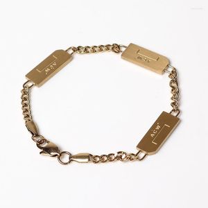 Charm-Armbänder Europäische und amerikanische gravierte Buchstaben AC-Armband INS-Tag-Paar Einfache Mode Trendige Schmuckaccessoires