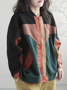 Damenjacken 2023 Herbst Koreanischer Stil Streetwear Baumwolle Frauen Mode Lose Reißverschluss Oberbekleidung Damen Casual Punk Mäntel Vintage Kleidung