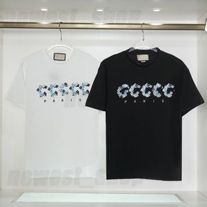 Дизайнерские мужские футболки футболки Mens T Рубашки летняя футболка роскошная черно-белое цвет простые буквы