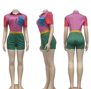 Women's Jumpsuits 2022GG herfst nieuwe mode Luxe merken letterprint casual patchwork Rompertjes