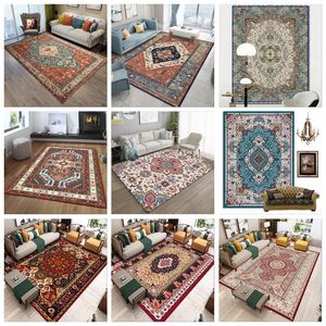 Turcki dywan w salonie sofa stolik herbaty dywany perskie amerykańskie retro mata łóżka domowe dywaniki
