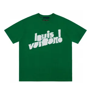 Louies Vuttion Tshirt Men's Plus Tees Polos Round Neck Embroidered and Printed Polar Style Summer Wear Street Pure Cotton