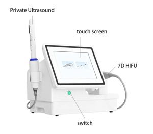 Macchina 7D Hifu per il lifting del viso all'ingrosso RF Rafforzamento privato Antirughe Perdita di peso Corpo che dimagrisce Applicazione schiarente per la pelle del viso intima