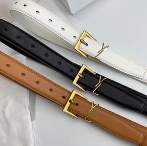 Luxury Designer Belt for Women Genuine Leather Cowhide Width 3cm Men Designers Belts Bronze Buckle Silver Womens Waistband