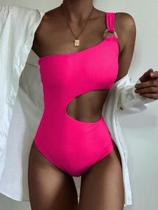 Mulheres de banho de banho feminina Sexy Hollow Out Swimsuit Women One Piece Push Up Up Monokini Prind Bathing Suits Swim Swim Swim