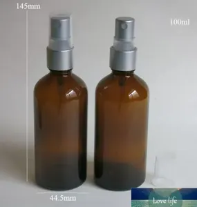 100st Partiale Amber Glass Bottle With Aluminium Spray Amber Glass Parfym Bottle Amber Glass Container 100 ml