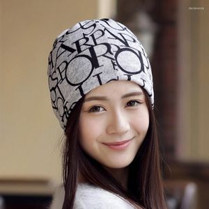 Berretti Beanie/Skull Caps Cappello da donna multifunzionale Sciarpa Stampato Hip-Hop Beanie SpringAutumn Snapback Cap Slouch Fashion Antivento X8