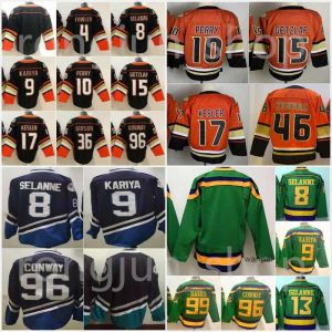 Anpassade män sydde Anaheim Ice Hockey 15 Ryan Getzlaf Jersey 17 Ryan Kesler 4 Cam Fowler 36 John Gibson 96 Charlie Conway 8 Teemu Selanne 9