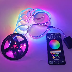 Strips LED Dream RGB Strip Lights DIY WLED Backlight For Room Sync Tape Diode Ribbon Wifi Control 1-5M Kit 5VLED StripsLED