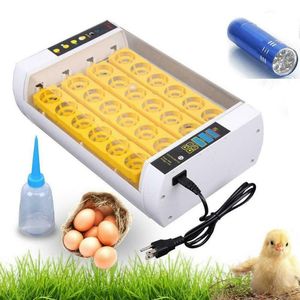 24 Egg Inkubator Hatcher Automatisk Turning Temperatur Control US Plug3011
