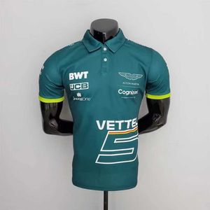 2023 Novo Team Polo Men's Aston Martin 2023 camisa de alta qualidade Fórmula 1 Racing Suit Alonso Tees para Man Top Moto Motor Motor Motoring