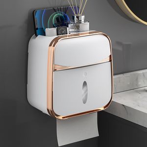 Toilet Paper Holders Tissue Box Wall Mounted Bathroom Accessories Bath Storage Organizer Etagere De Rangement Holder 230308