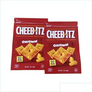 Sacchetti da imballaggio Cheebltz Packaging originale Mylar Edibles Riealibile Crackers 600mg 28g Pacchetto di stoccaggio biscotti Packin dh8lx