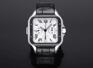 Watcher Watch Men's Watch 43 ملم مع ADLC مطلي بالفولاذ المقاوم للصدأ من الفولاذ المقاوم للصدأ ADLC بالكامل أوتوماتيكي ساعة ميكانيكية من الزجاج الزجاجي.