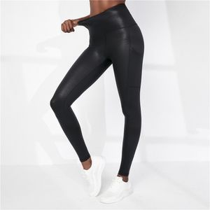 Legginsy dla kobiet błyszczące legginsy kobiety pod wysoką talią spodnie jogi czarny niebieski rajstopy kobiety mody sportowy trening na siłownię nogi femme mujer xs xxl 230309