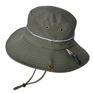 Geniş Memlu Şapkalar Moda Erkekler Kova Şapkaları Portatif Kanca Metal Deliği Nefes Alabilir Yürüyüş Balıkçılık Güneş Şapkası Katlanabilir Güneşlik Panama Şapkaları R230308