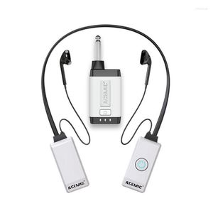 Microfones Acemic V8 Stereo Hanging Neck Earphone Type In-Ear Monitor System FR Live Broadcast