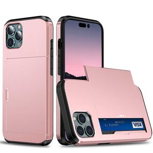 Mobiltelefonfall för iPhone7 Max 14 Wallet Case Apple 13 14 Por Max XS Slide Card 12Pro Wallet Protective Cover HL53