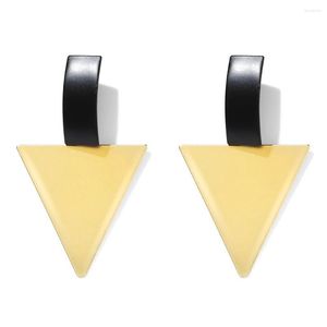 Dangle Earrings WYBU Trendy Style Triangle Pendant Drop Earring For Women Black Metal Chain Earing Sport Jewelry Lady Gift