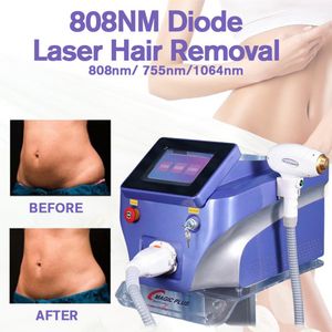 808NM Diode Laser Hårborttagningsmaskin Triple WaveLengths 755 808 1064 Permanent Skin Care Salon Clinic Användning180