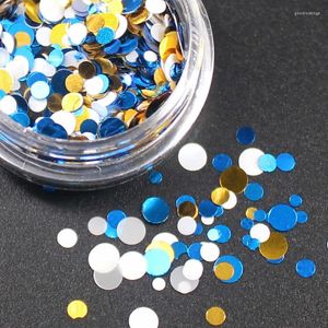 Гвоздь блеск 1box смешанный цвет ультратонкие блестки Flakes Sparkly Diy наконечники Dazzling Paillette UV -гель 3D -украшения Tit51