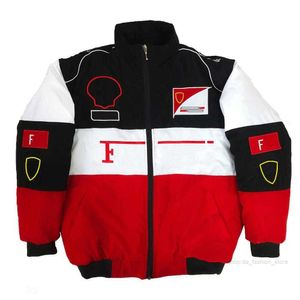 Herren Hoodies F1 Rennanzug Langarm Retro Motorradjacke Team Service Autoreparatur Winter Baumwolle bestickt Warm N3ZL