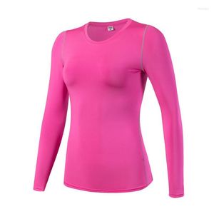 Kvinnors T-skjortor Toppkvinnor Wicking Breattable Long Sleeve Loose Gym Running Workout ActiveWear Comfort T-Shirt Sports Tops