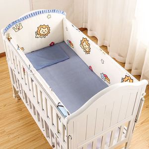 Bettwäsche Sets 5pcsset Baby Baumwolle Krippenbett Surround -Stoßstangen Bettlaken vier Jahreszeiten Geborenes Antikollisionsbett -Krippe Bettwäsche -Set 230309