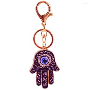 Keychains Creative Palm Vintage Eye Of The Devil Key Chain Car Ring Holder Women Bag Charm Pendant Keyrings