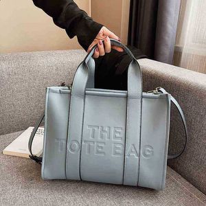 Borse Borse Marc The Tote Bag Luxury Leather Show New Designer Women Fashion Bags Borse di alfabeto di grande capacità 04060914