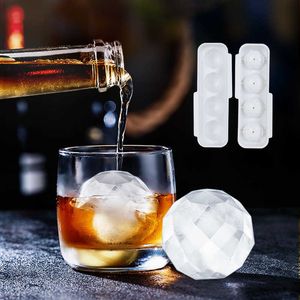 Ice Cream Tools Whiskey Cocktails Home Bar Ice Ball Large Round Kitchen DIY Ice Cream Moulds Maker Sphere Silicone Tray Mold Cube Cool Z0308