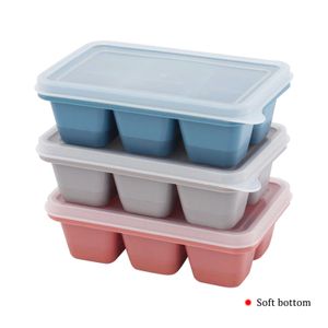 Ferramentas de sorvete de sorvete Cube de gelo congelado Bandeja de cubo de gelo de silicone de cozinha com tampa de sorvete de molde de silicone de verão Molde Helado Z0308