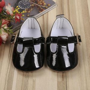 Athletic Shoes Baby Girl Princess Toddler Non-Slip Plat Soft-Sole Pu Leather Rubber Crib Lovely Spädbarn First Walkers 0-24m