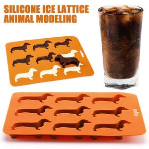 Ice Cream Tools 3D Dachshund Chocolate Cake Molds Beer Ice Cube Mold Party DIY Fondant Baking Cooking Decorating Tools Dropshipping Z0308