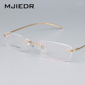 Солнцезащитные очки рамы чистые титановые складные очки для мужчин Женщины мода без оправы в бокалах рецепт оптический oculos de grau