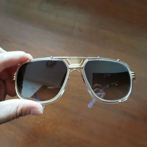 Vintage Pilot Sunglasses for Men 665 Crystal Gold Frame Gray Gradient Lenses Sun Glasses Shades gafas de sol Designers Sunglasses UV400 Eyewear with Box