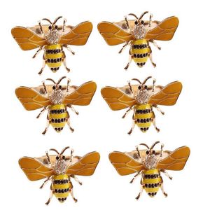 6PCS Yellow Bee Design metalowa serwetka Ręcznik Kurek pszczoły serwetek na przyjęcie świąteczne hotel dekoracja stolika