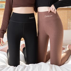 Women's Leggings Fleece Winter Leggings Women High Waist Warm Pants High Elasticity Leggings Hip Lift Tights Winter Womens Clothing 230309