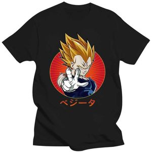 Herr t-shirts majin v e g e t a dbz t-shirt dmn skjorta svart g230309