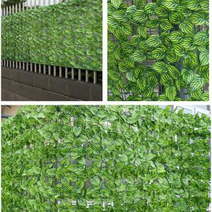 Decorative Flowers Artificial Leaf Fence Hedge Wall Outdoor Garden Decoration Privacy Screen Protect Ivy Vertical Courtyard FENC