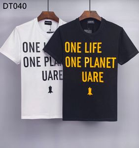 DSQ Phantom Kaplumbağa Erkek Tişörtleri Erkek Tasarımcı Tişörtleri Siyah Beyaz Sırt Serin T-Shirt Erkekler Yaz İtalyan Moda Sıradan Sokak T-Shirt Üstleri Plus Boyut M-XXXL 1178