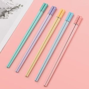 Chopsticks 5pairs söta körsbärsblomma kronblad mönster vackra icke-halk sushi stick miljövänlig