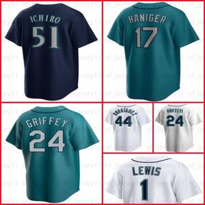 44 Jr. Julio Rodriguez Baseball Jersey 3 JP Crawford Kolten Wong Ty France Cal Raleigh George Kirby Logan Gilbert Suzuki Ichiro A.J.ポロック51