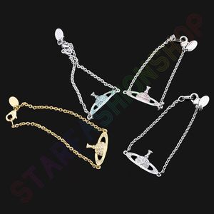Saturn Chain Armband Tennis Planet Armband Women Gold Designer Jewelry Vivi Fashion Accessories Box