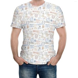 メンズTシャツTシャツヴィンテージオールドラバースタンプ観光パスポート証明書休暇休暇テーマアクティビティ競争EUR SI