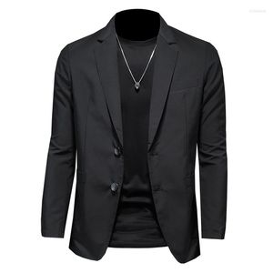 Mäns kostymer 2023 Spring Autumn High Quality Young Single Breasted Mens Fashion Casual Black Grey Green Blazer Coat Man Suit Jacket