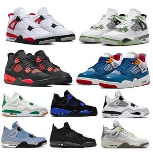 Pine Green 4 Jumpman Basketball Shoes Men Women Seafoam Red Thunder Cement Military Black Cat Messy Room 4s 2023 Trainers Sneakers