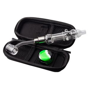 NC025 Nargile Dökülür Cam Su Boruları 510 Quartz Banger Tırnak 45/90 Derece Seramik Uç Dab Sigara Boru Dabber Aracı Silikon Kavanna Çanta Seti